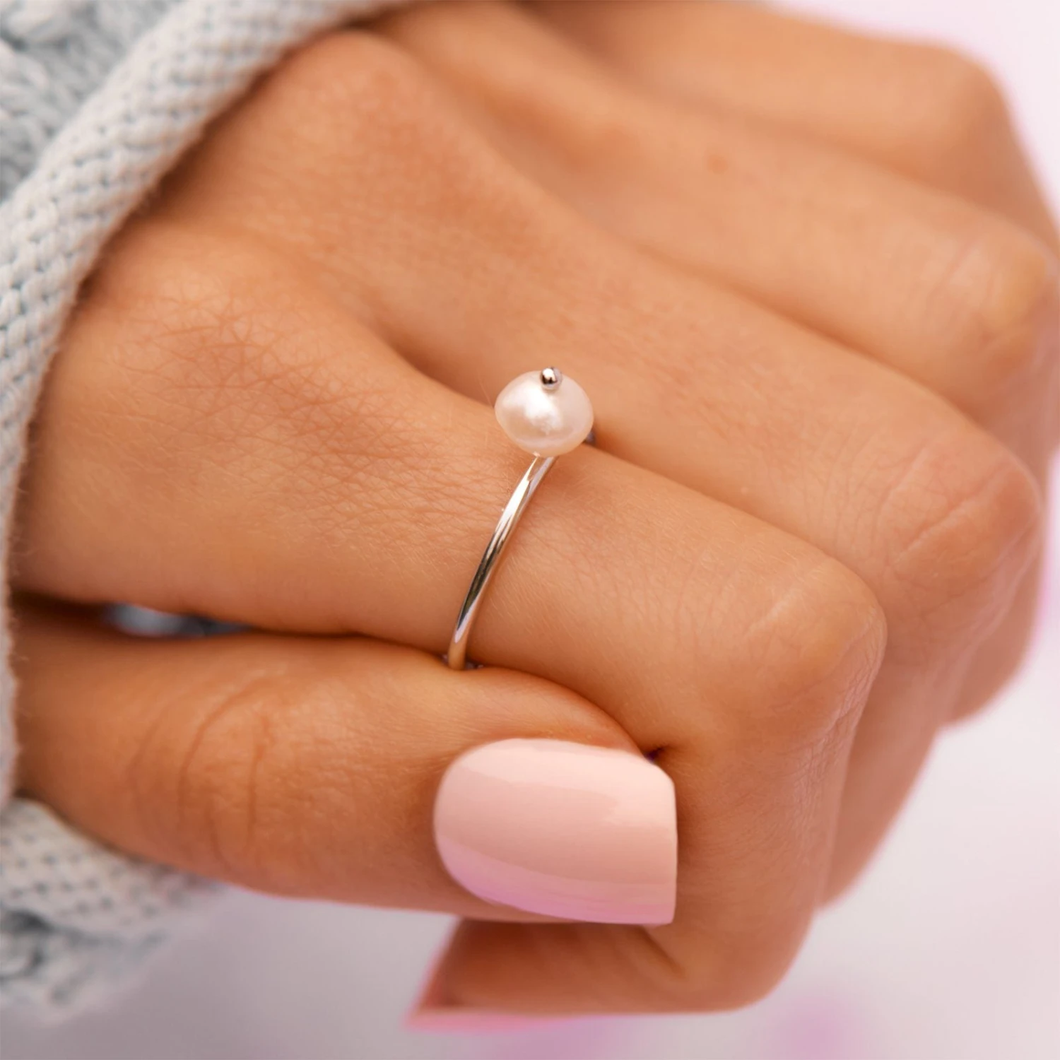 Bitty Pearl Ring 4 Bitty Pearl Ring - Image 4
