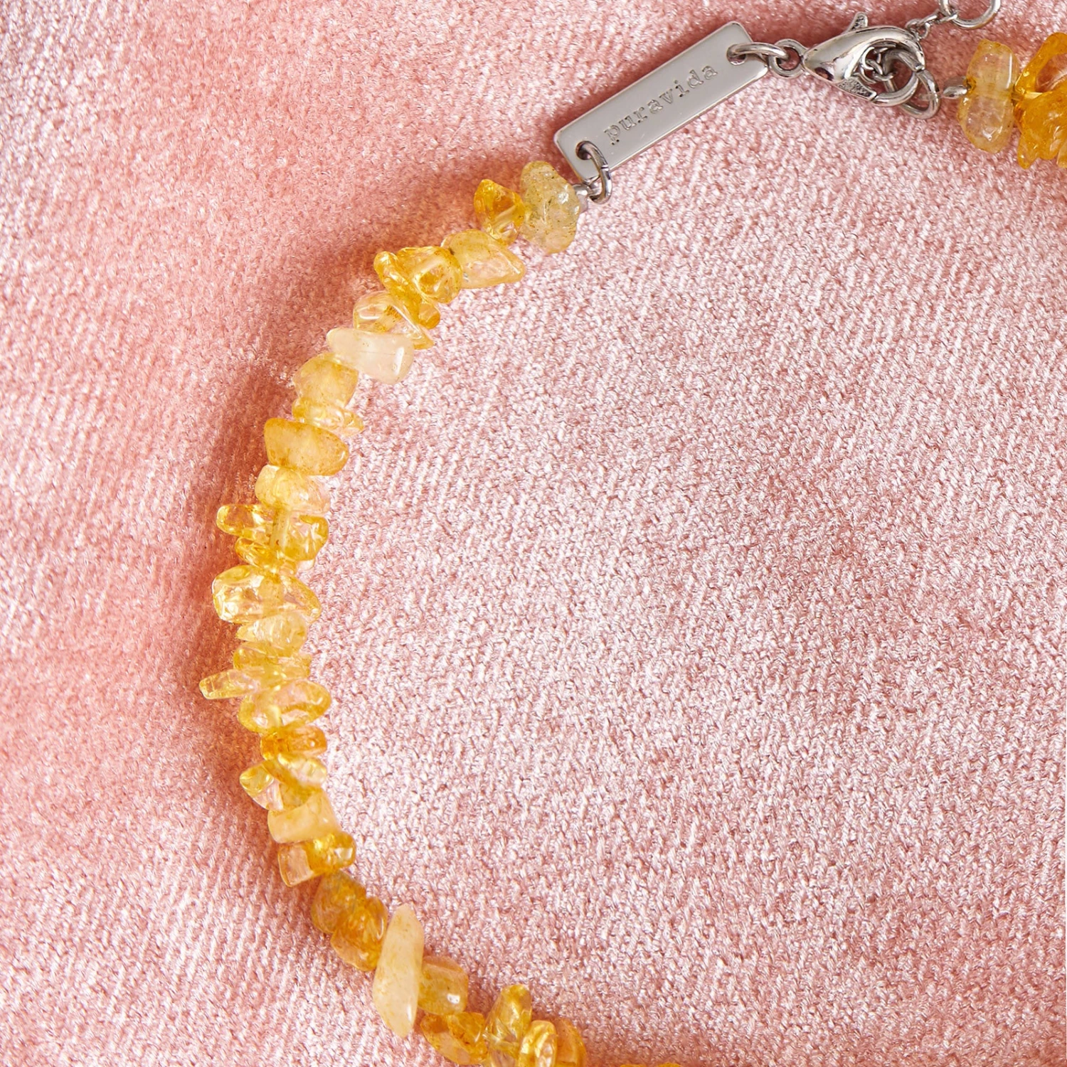 Citrine Gemstone Chip Anklet 3 Citrine Gemstone Chip Anklet - Image 3