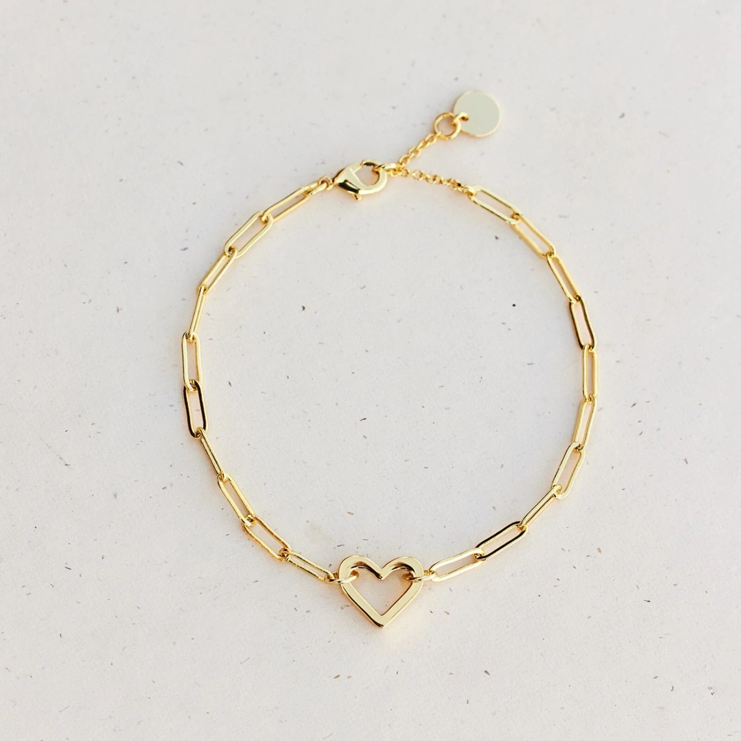 Open Heart Paperclip Chain Bracelet 12 Open Heart Paperclip Chain Bracelet - Image 12