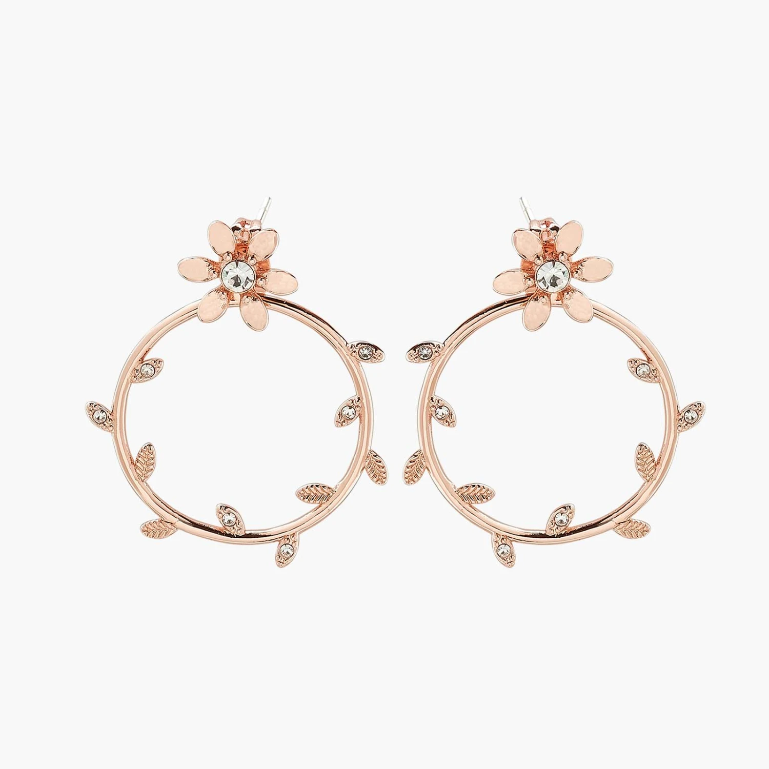 Pretty Petal Flat Hoop Earrings 1 Pretty Petal Flat Hoop Earrings