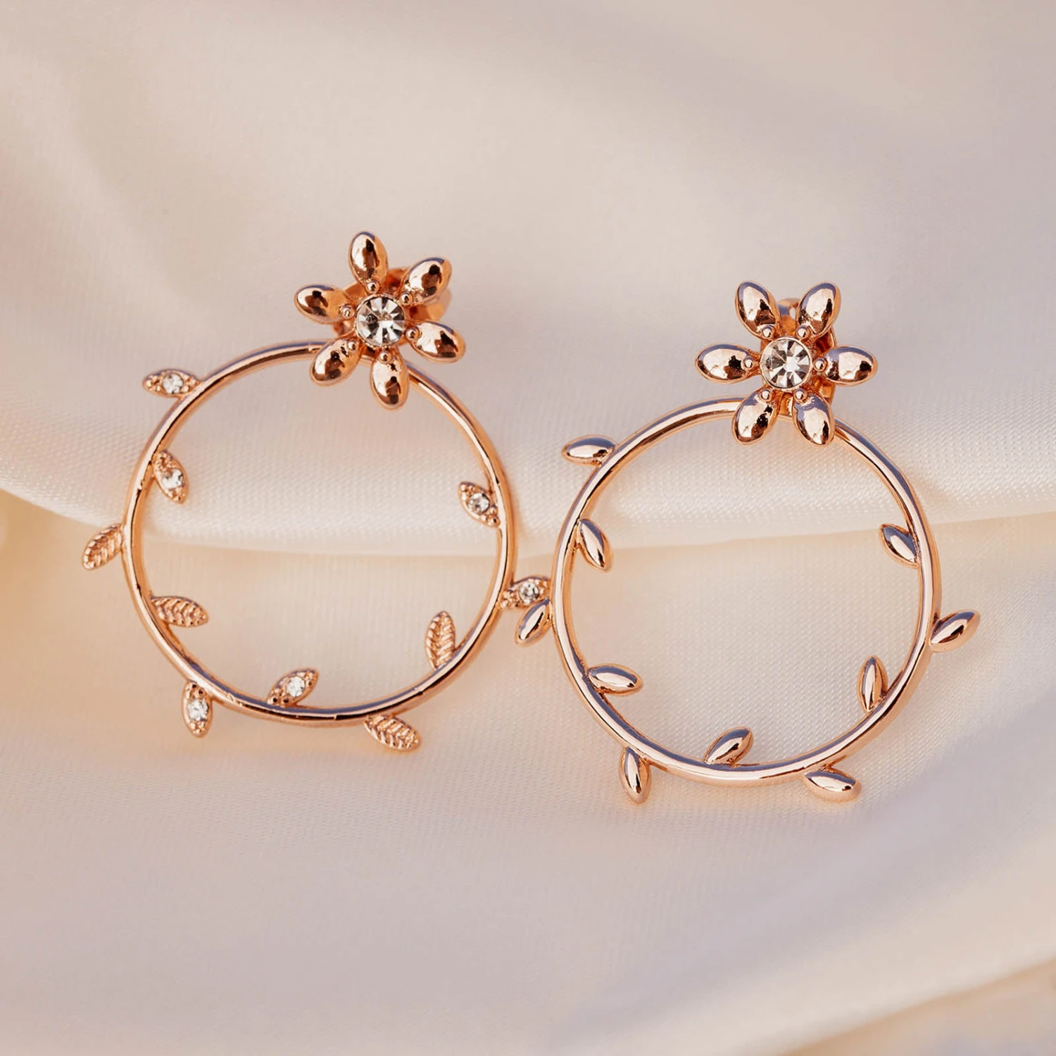 Pretty Petal Flat Hoop Earrings 3 Pretty Petal Flat Hoop Earrings - Image 3