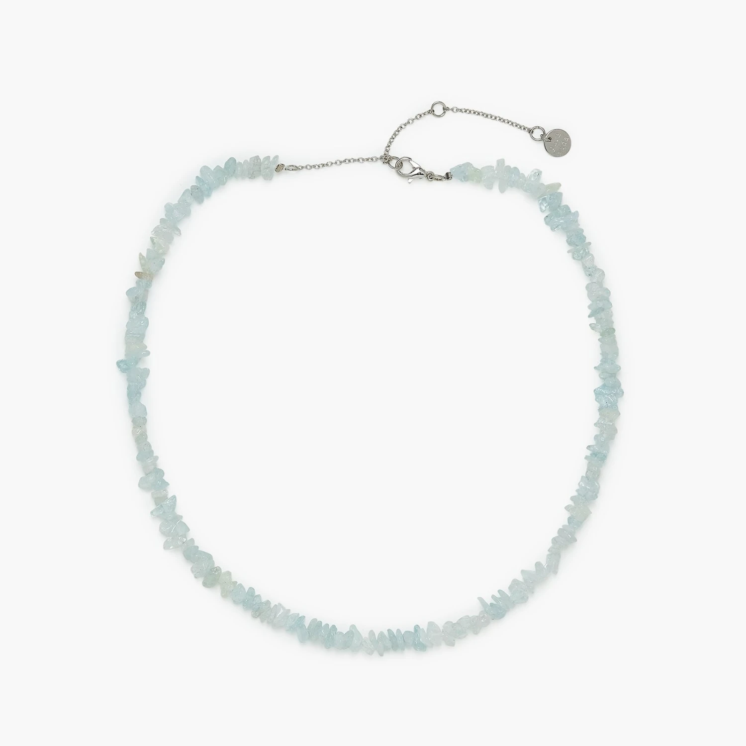 Aquamarine Gemstone Chip Choker 1 Aquamarine Gemstone Chip Choker