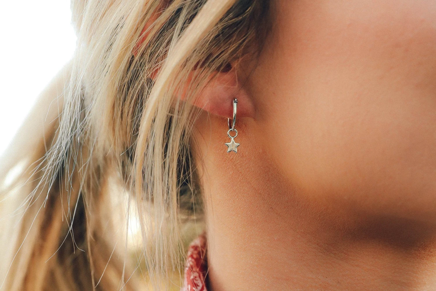 Star Hoop Earrings 5 Star Hoop Earrings - Image 5