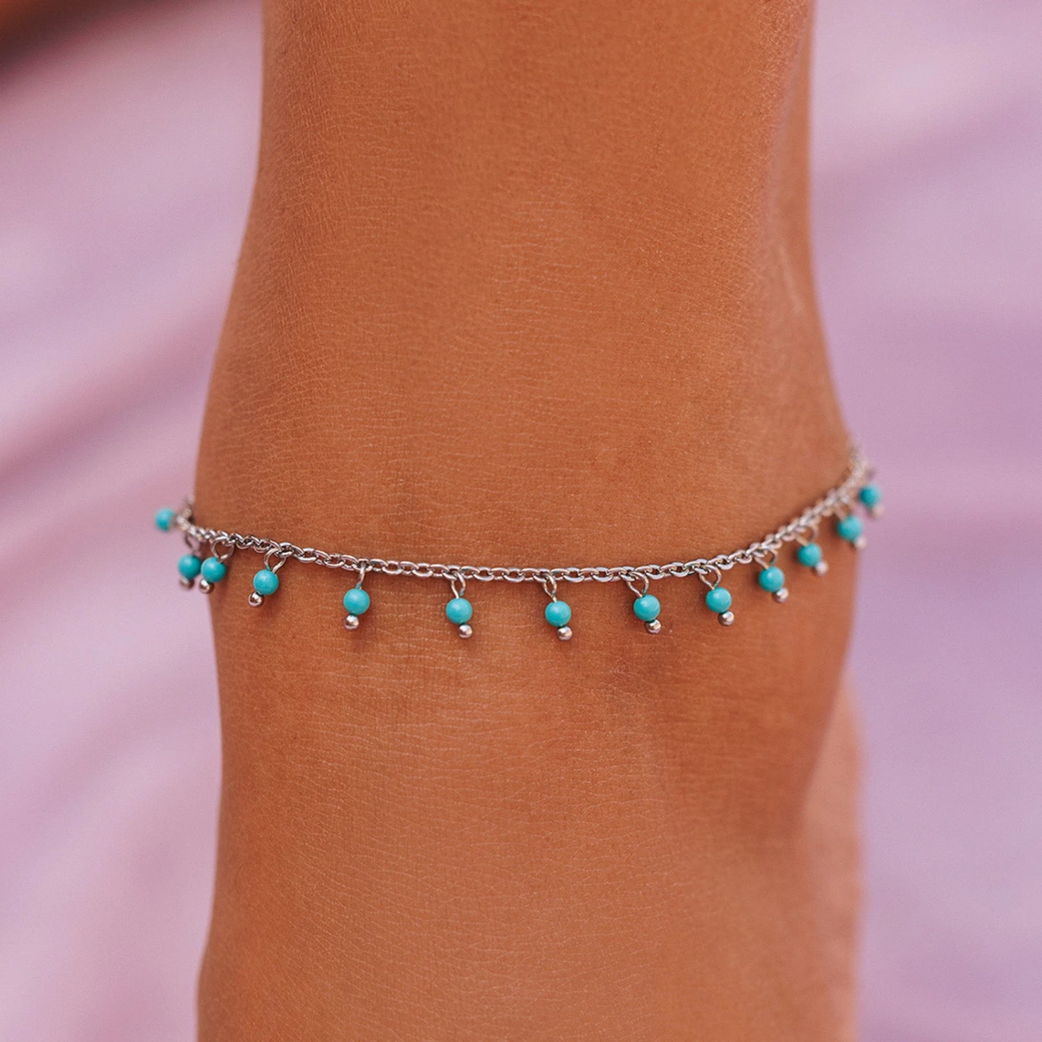 Floating Gemstone Anklet 5 Floating Gemstone Anklet - Image 5