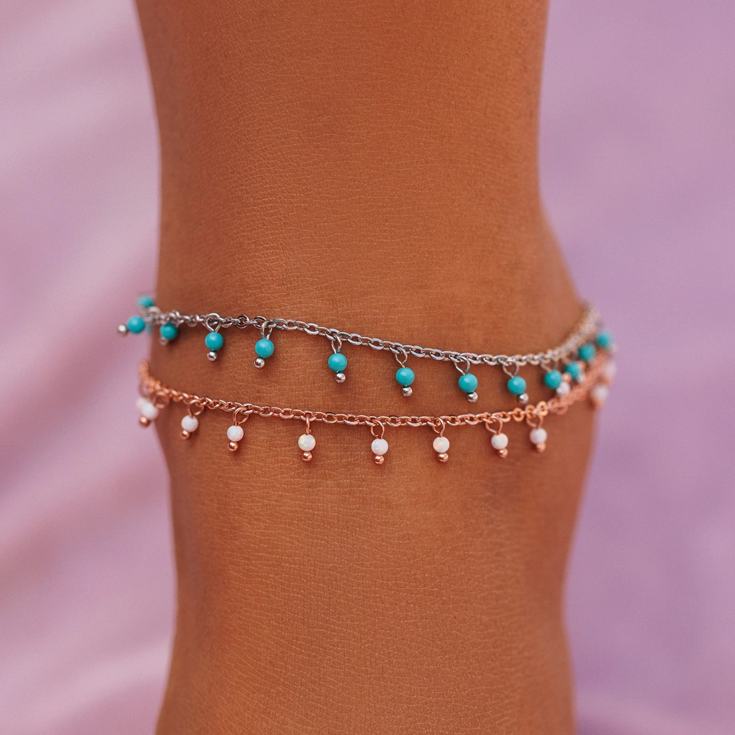Floating Gemstone Anklet 3 Floating Gemstone Anklet - Image 3