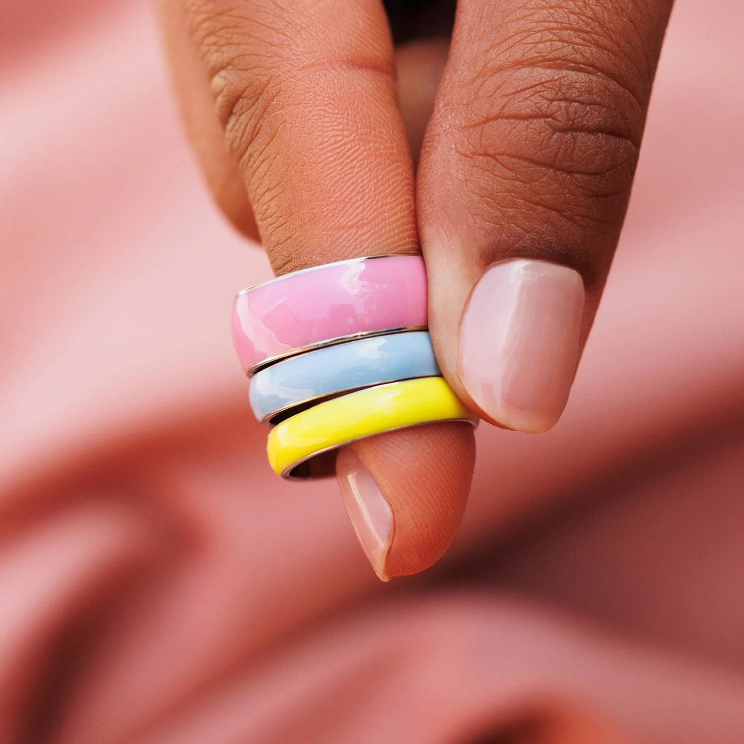 Wonderland Enamel Ring Stack 3 Wonderland Enamel Ring Stack - Image 3