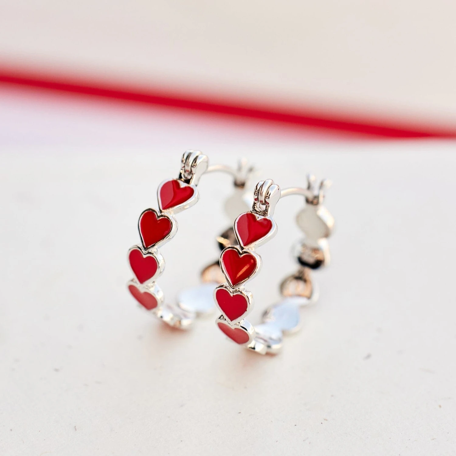 Love Hearts Hoop Earrings 11 Love Hearts Hoop Earrings - Image 11