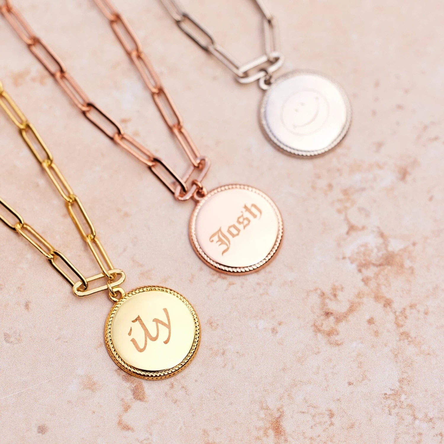 Engravable Coin Paperclip Chain Bracelet 7 Engravable Coin Paperclip Chain Bracelet - Image 7