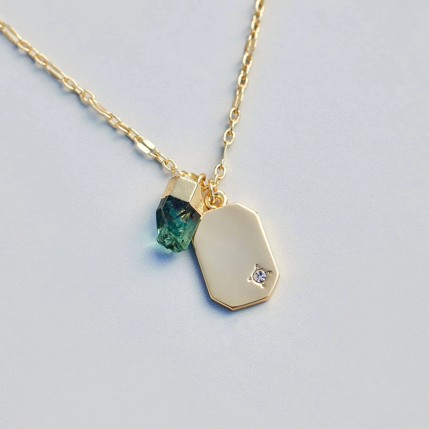 Emerald Quartz Pendant Necklace 1 Emerald Quartz Pendant Necklace