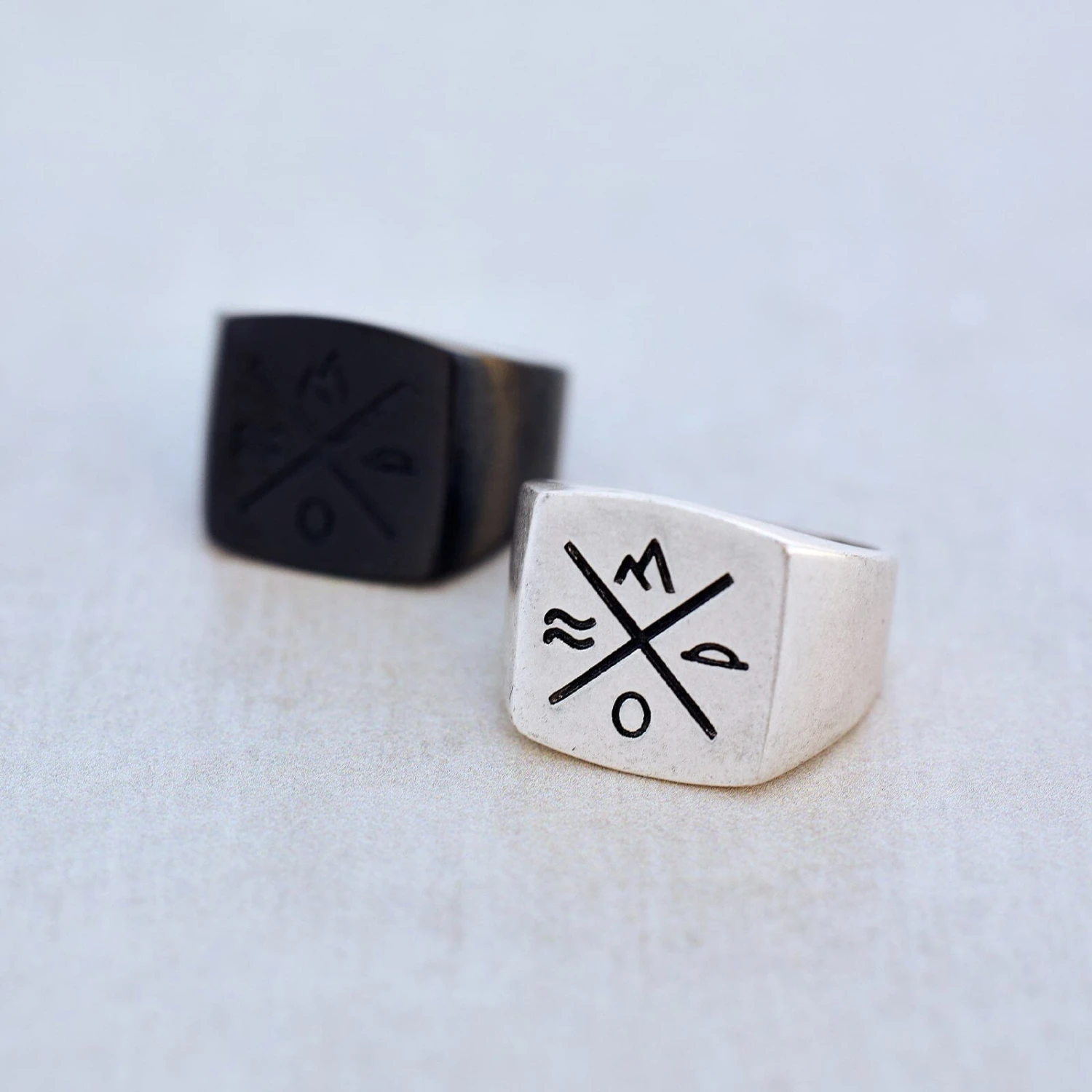 Men's Compass Signet Ring 6 Men's Compass Signet Ring - Image 6