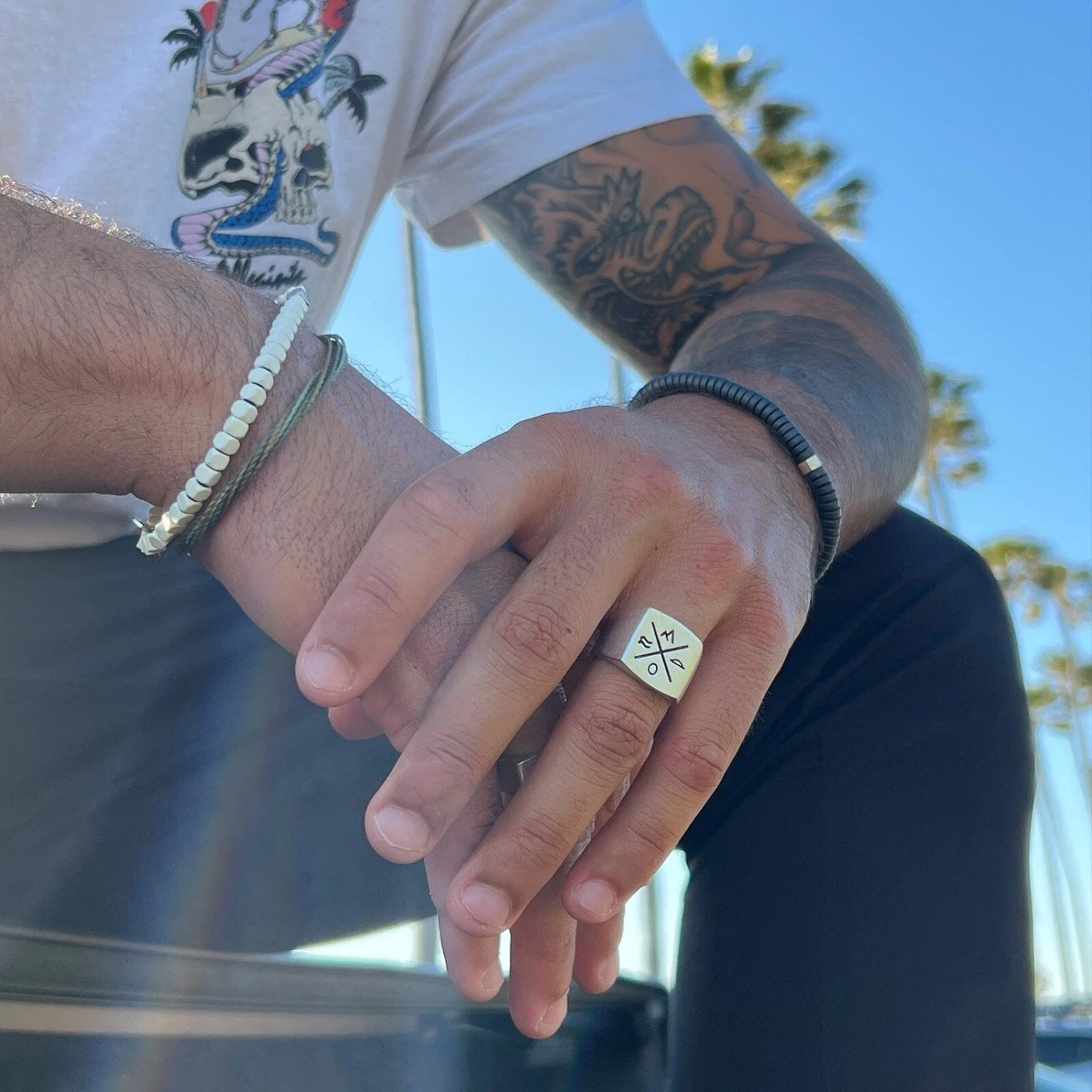 Men's Compass Signet Ring 19 Men's Compass Signet Ring - Image 19