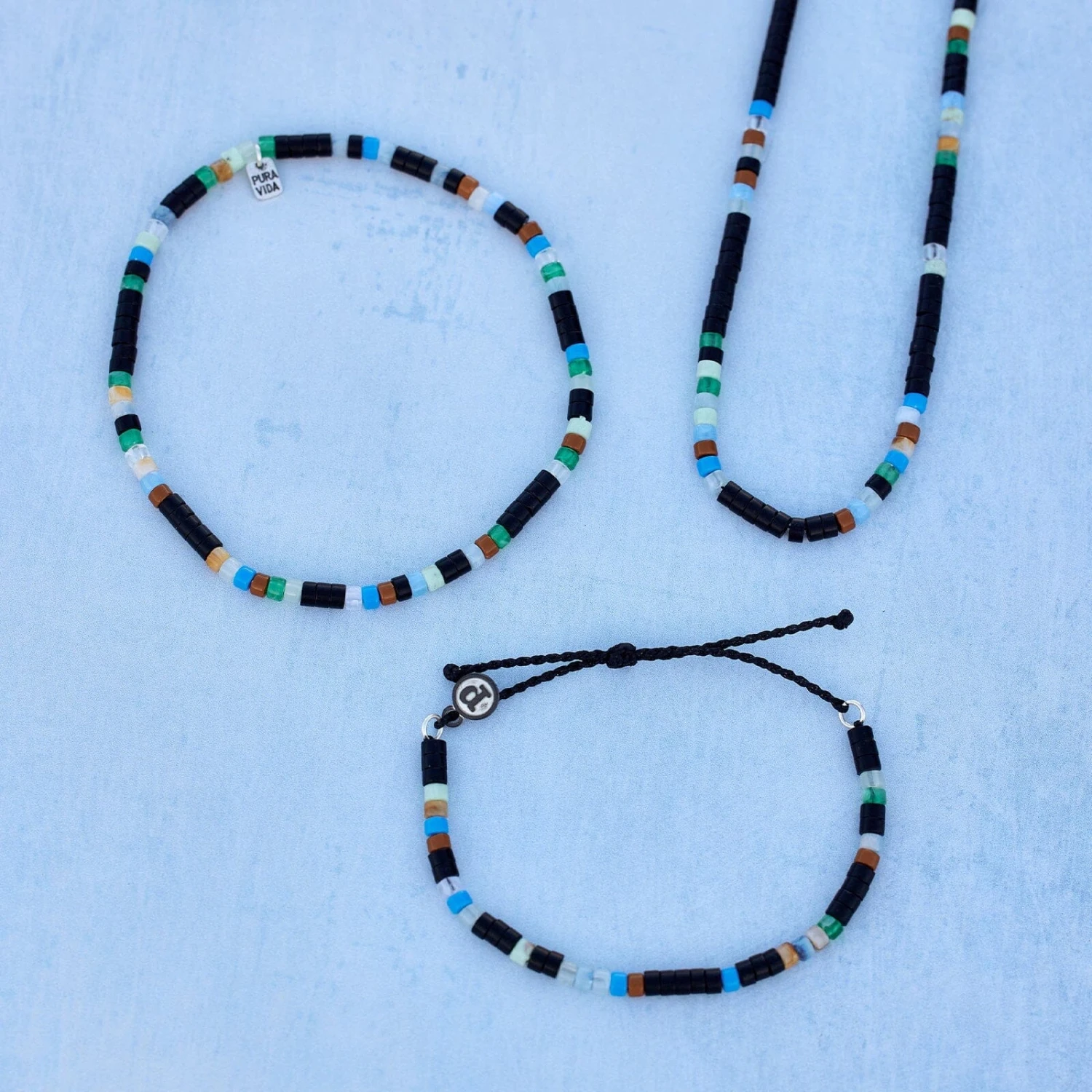 Men's Mixed Seed Bead Cord Bracelet 10 Men's Mixed Seed Bead Cord Bracelet - Image 10