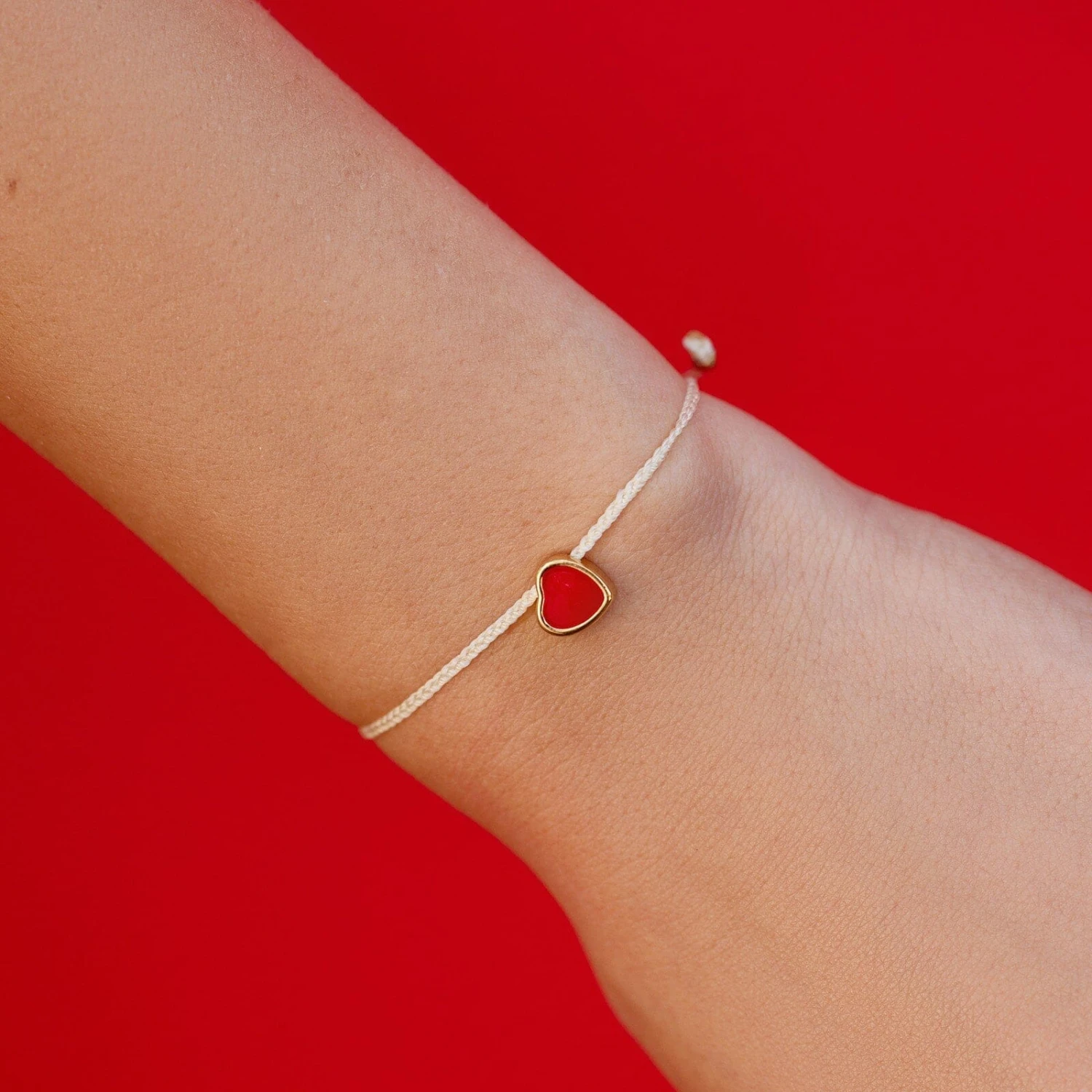 Heart Bead Gold Dainty Bracelet 12 Heart Bead Gold Dainty Bracelet - Image 12