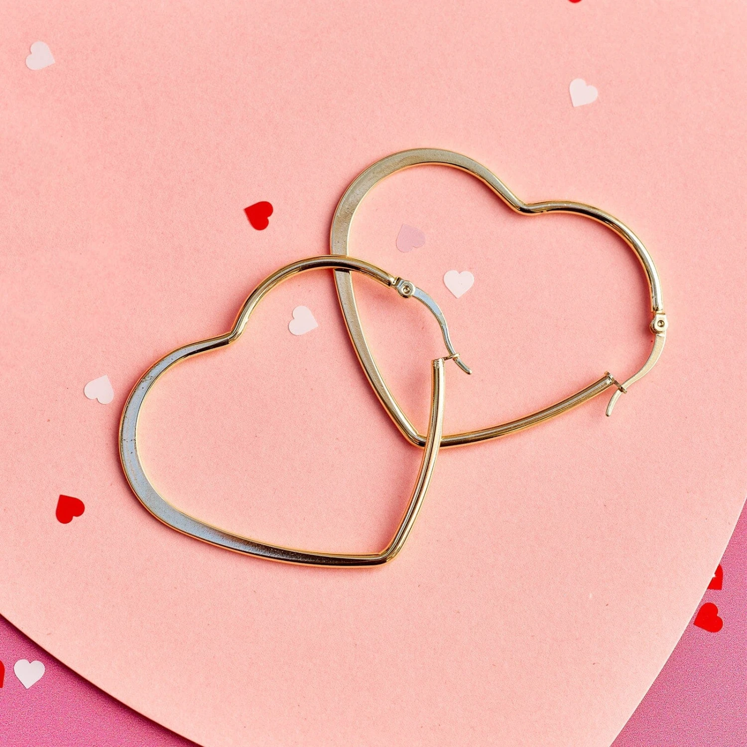 Oversized Heart Hoop Earrings 2 Oversized Heart Hoop Earrings - Image 2