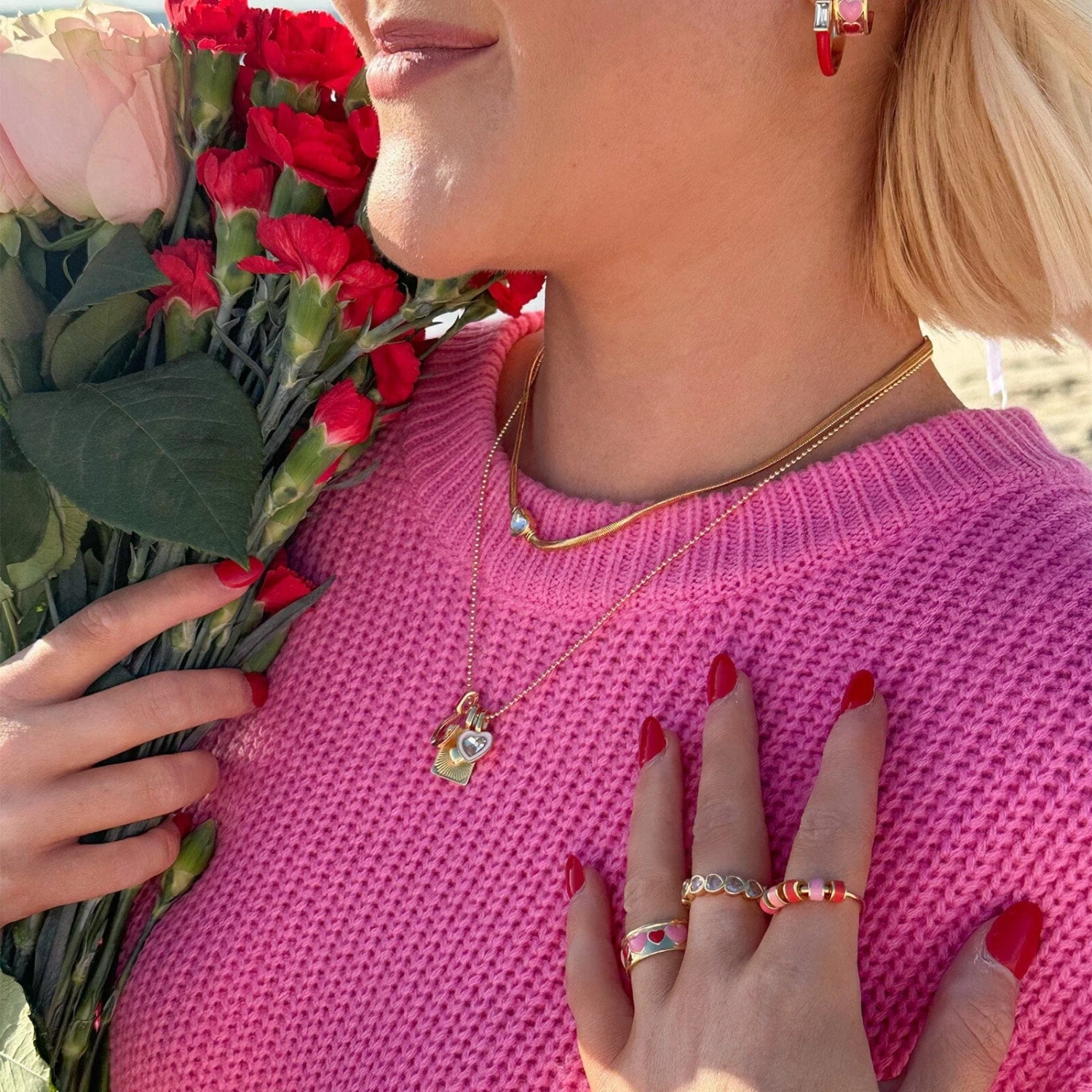 Rhinestone Heart Choker 8 Rhinestone Heart Choker - Image 8