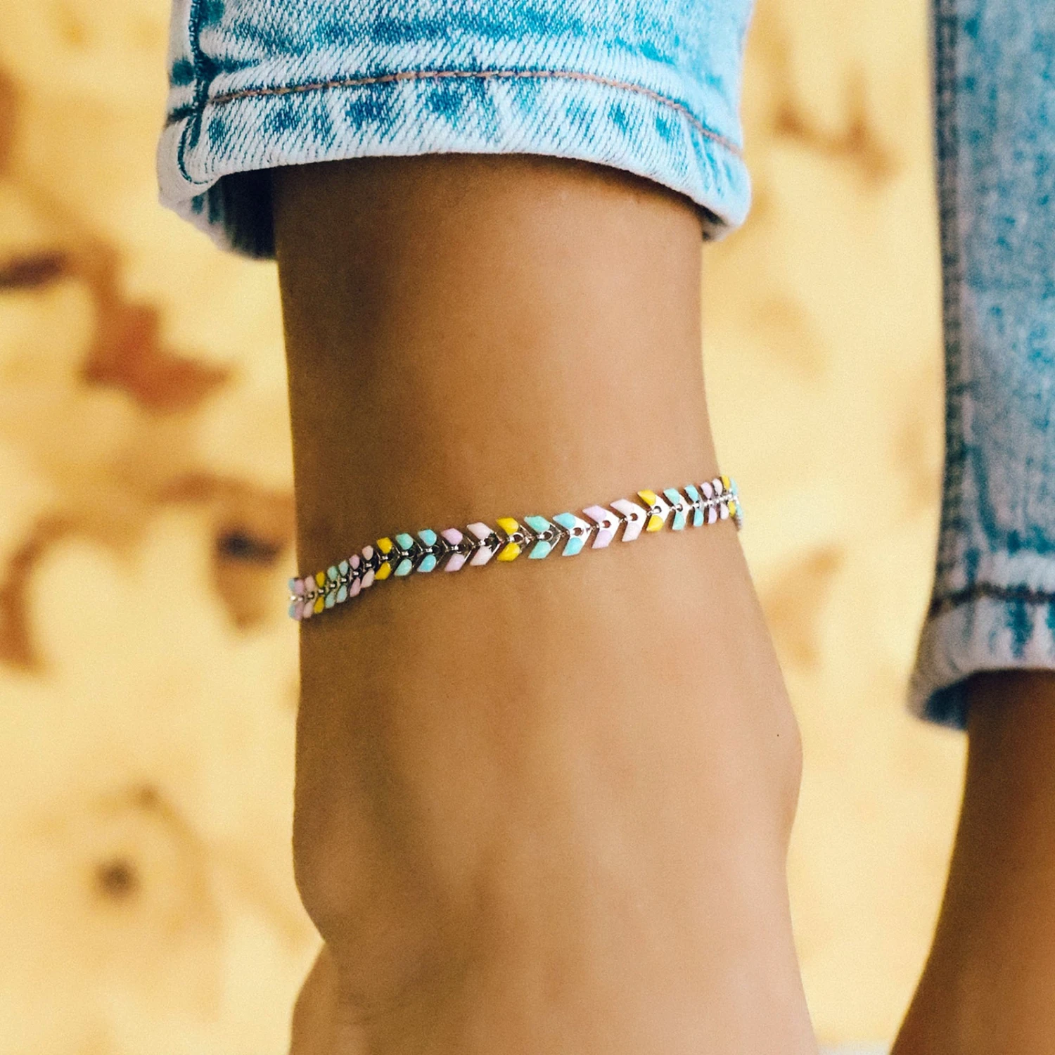 Rainbow Chevron Anklet 4 Rainbow Chevron Anklet - Image 4