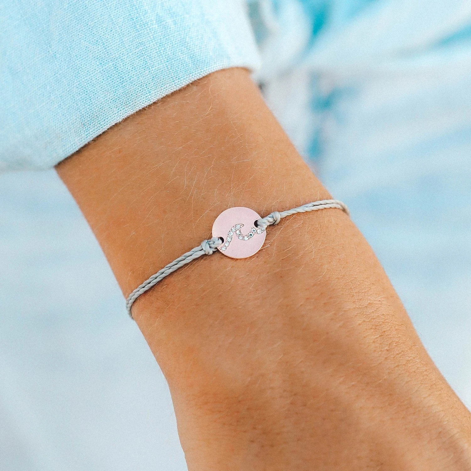 Pave Wave Coin Charm 6 Pave Wave Coin Charm - Image 6