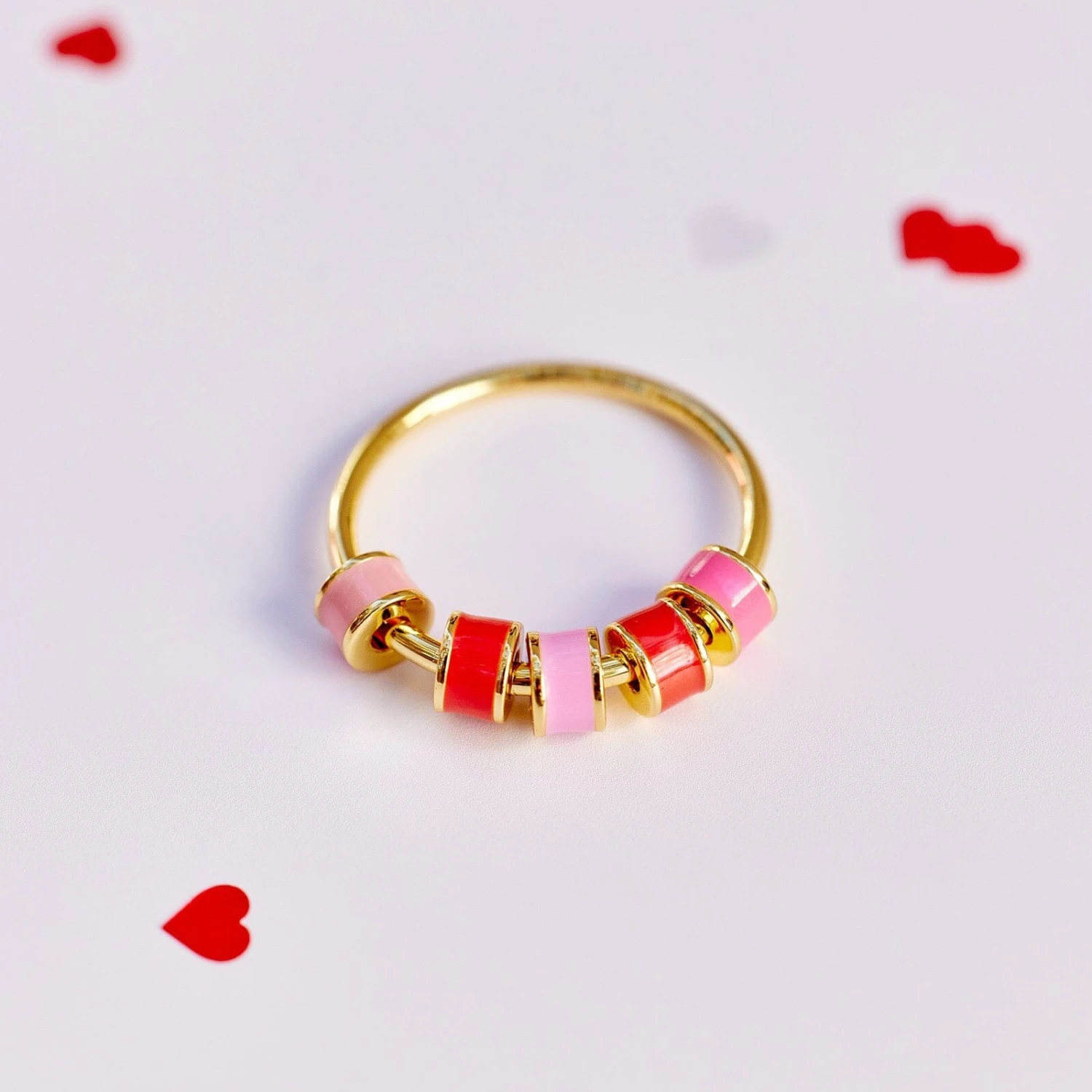 Enamel Bead Fidget Ring 2 Enamel Bead Fidget Ring - Image 2