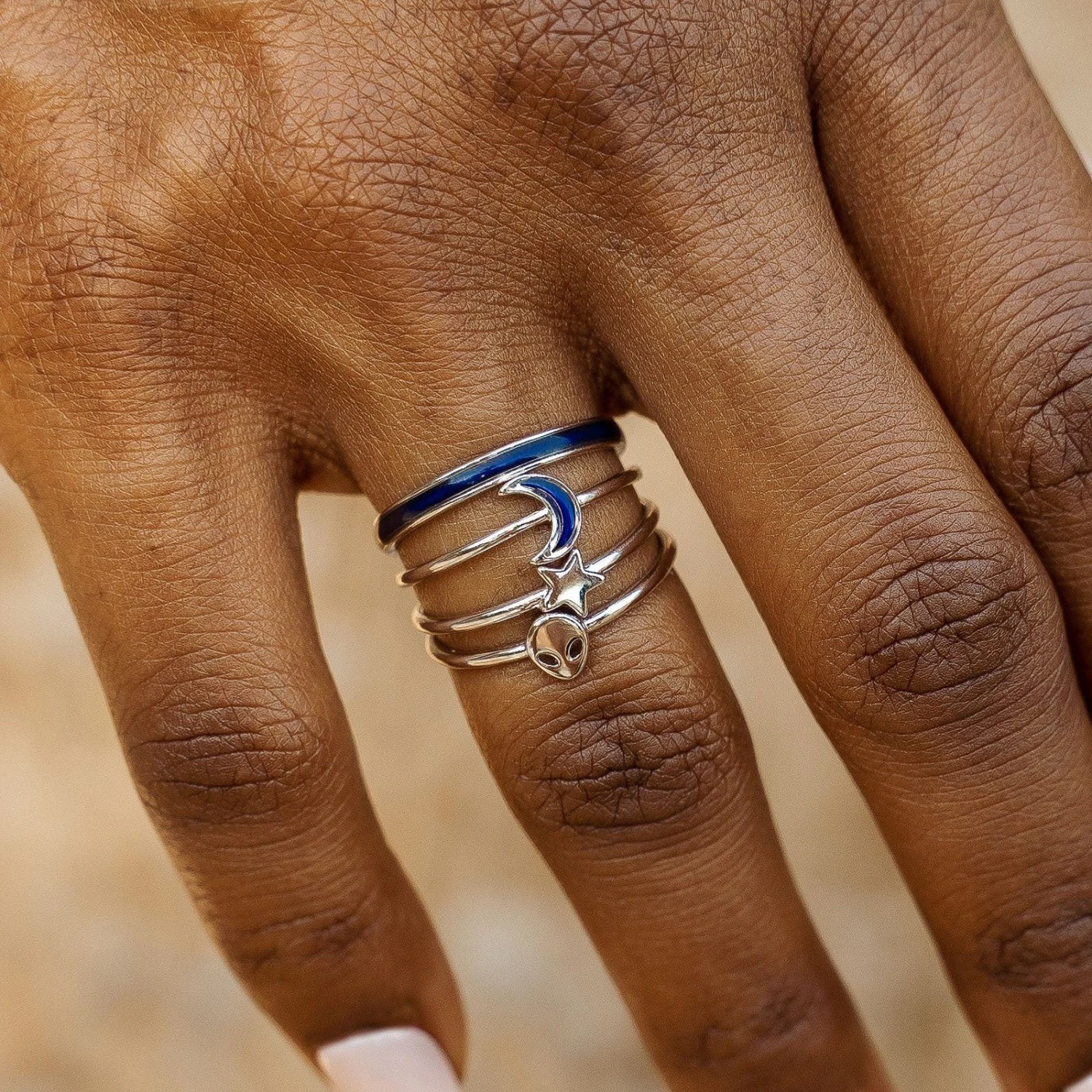 Lost In The Cosmos Ring Stack 5 Lost In The Cosmos Ring Stack - Image 5