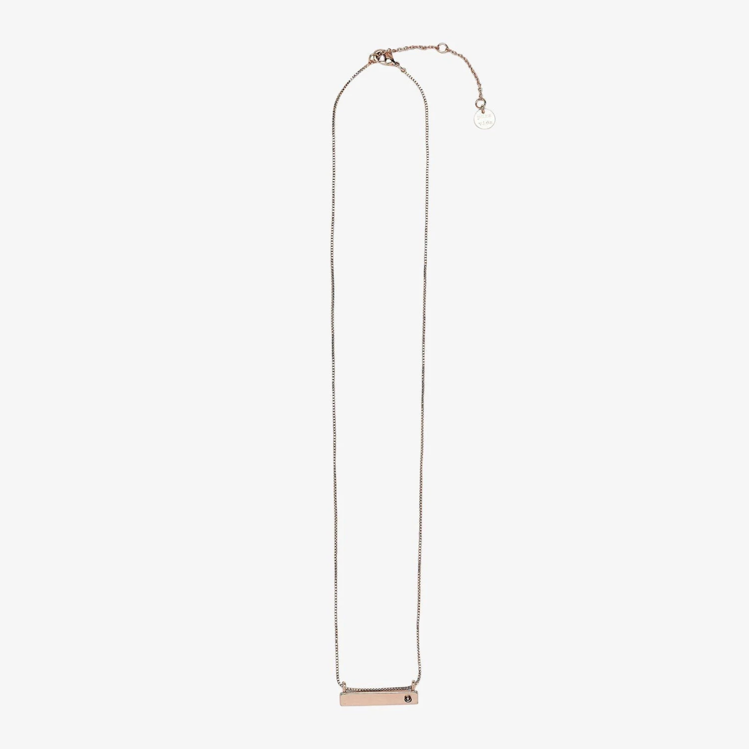 Engravable Bar Birthstone Necklace 1 Engravable Bar Birthstone Necklace