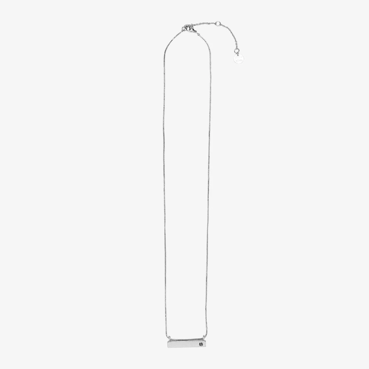 Engravable Bar Birthstone Necklace 2 Engravable Bar Birthstone Necklace - Image 2