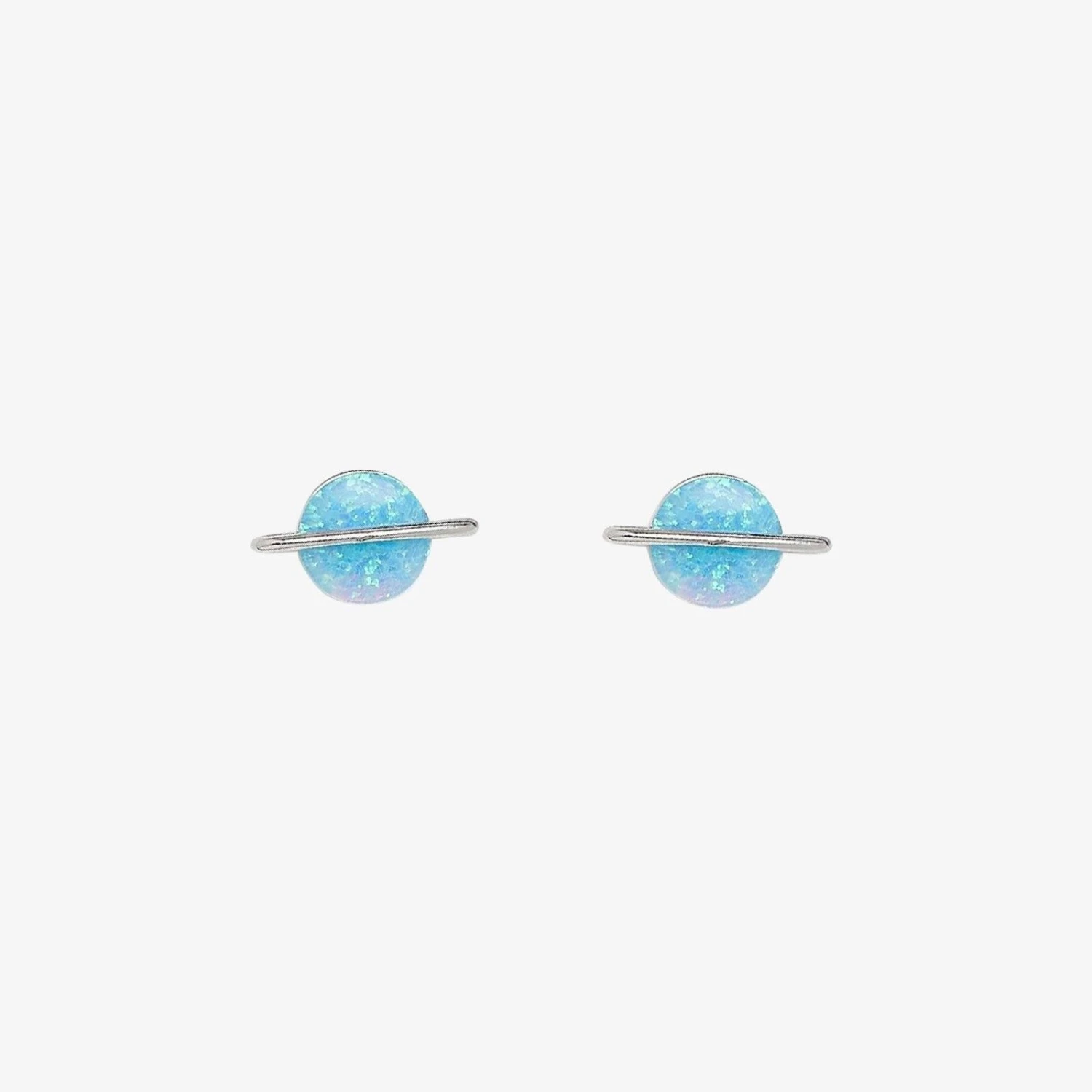 Opal Saturn Stud Earrings 1 Opal Saturn Stud Earrings