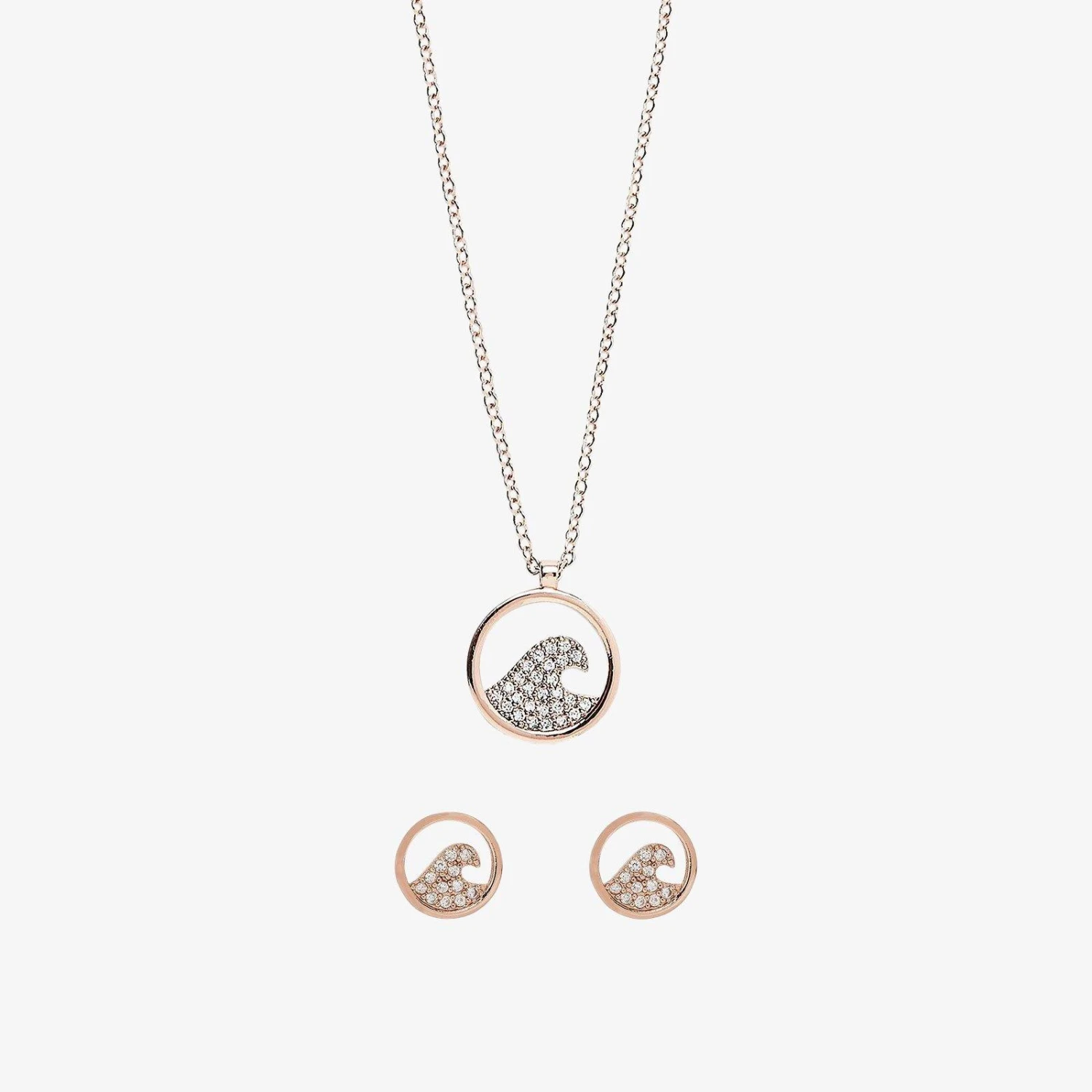 Pave Wave Necklace & Earring Set 1 Pave Wave Necklace & Earring Set