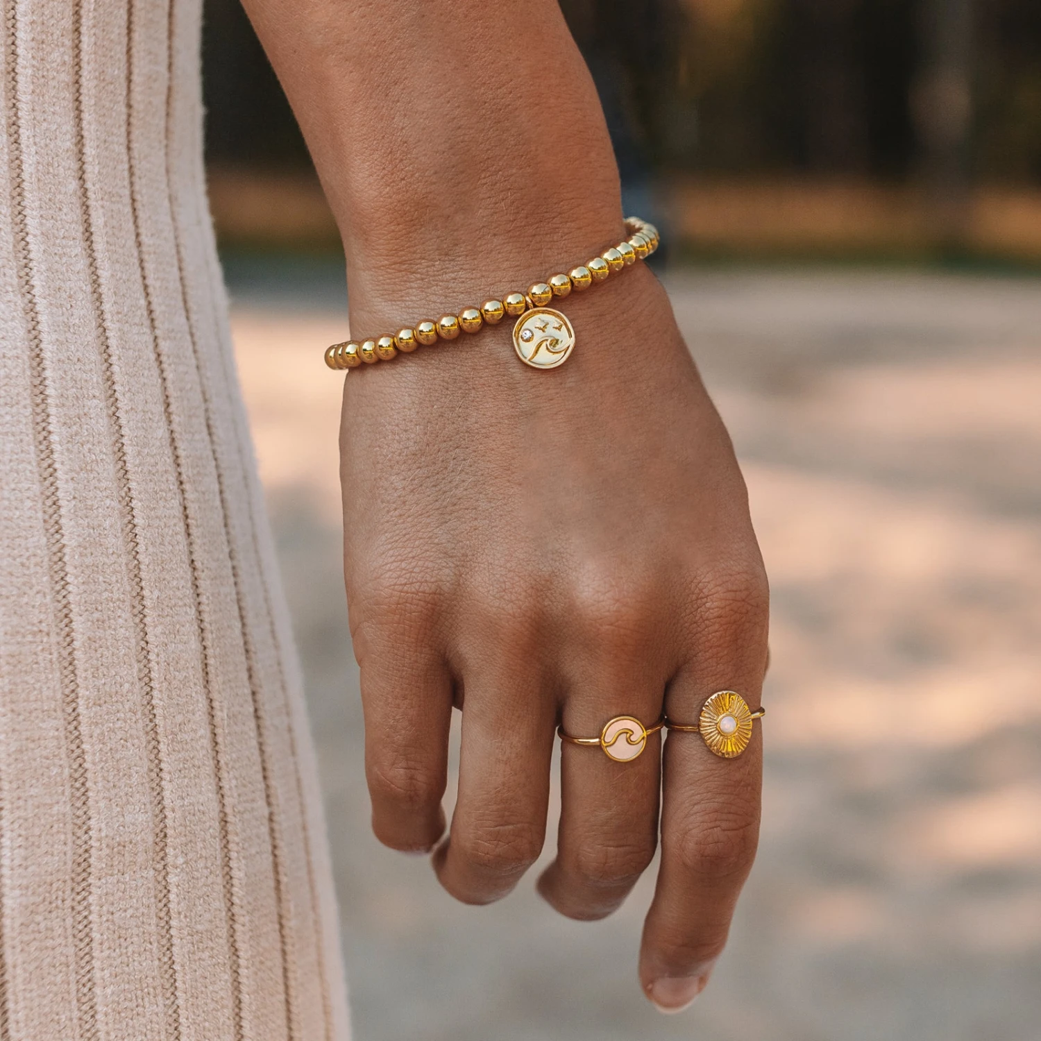 Wave Metal Stretch Bracelet 5 Wave Metal Stretch Bracelet - Image 5