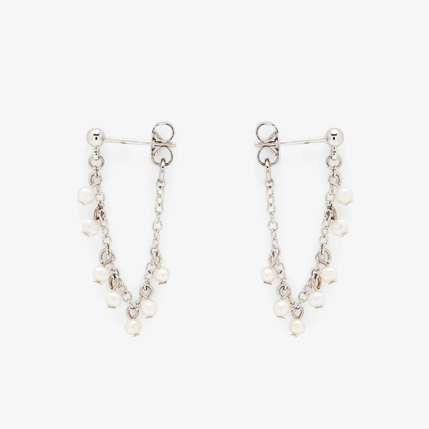 Pearl Chain Wrap Earrings 2 Pearl Chain Wrap Earrings - Image 2