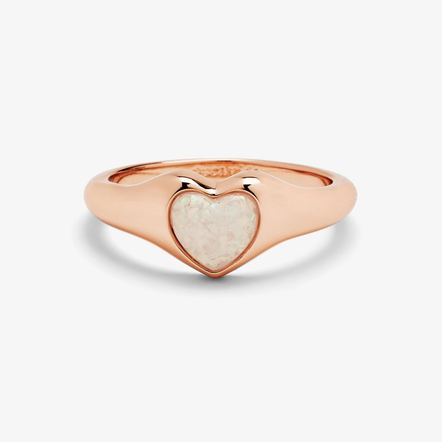Stone Heart Signet Ring 1 Stone Heart Signet Ring