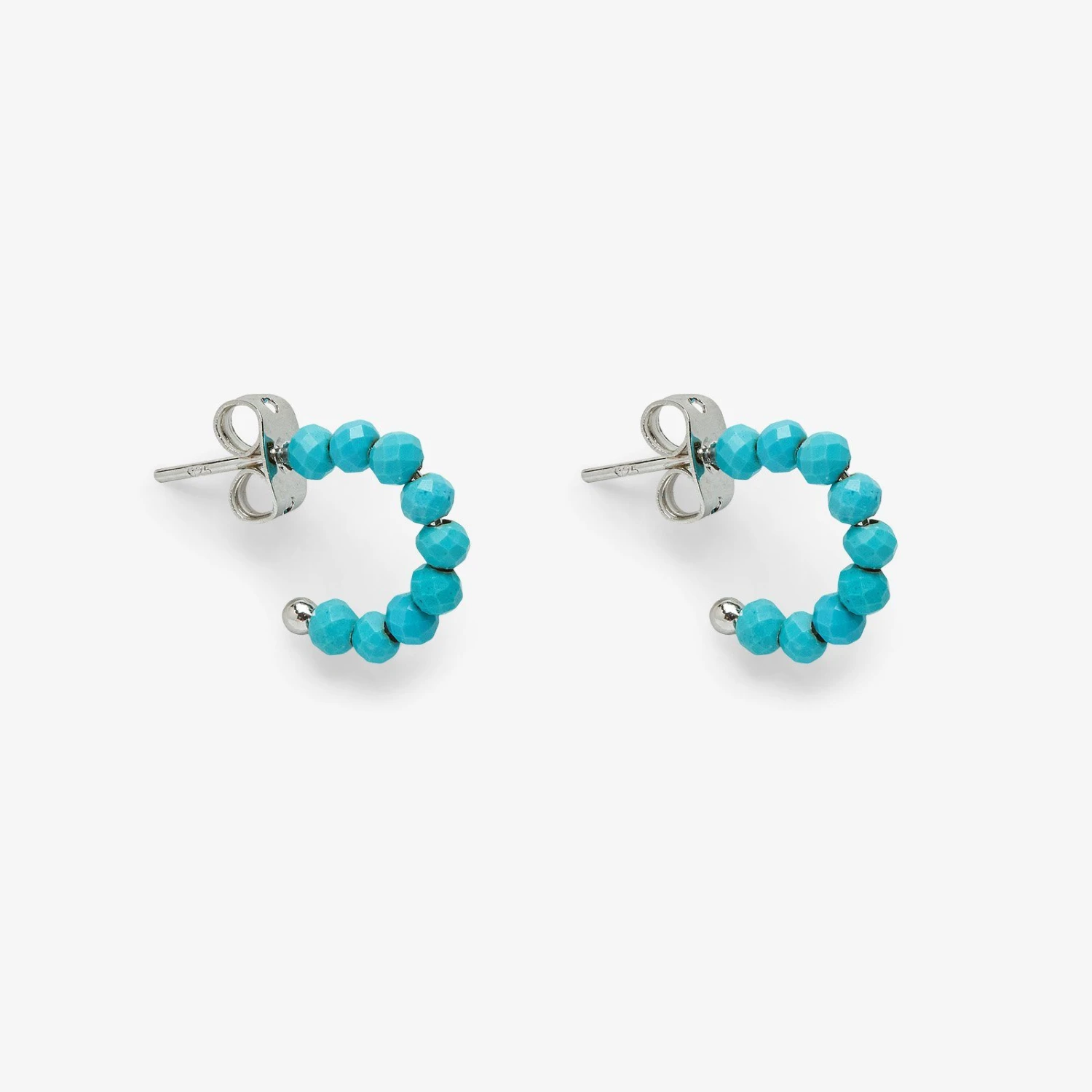 Turquoise Hoop Earrings 1 Turquoise Hoop Earrings